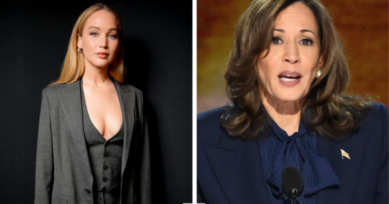 Jennifer Lawrence Knocks on Doors for Kamala Harris Ahead of Election Day