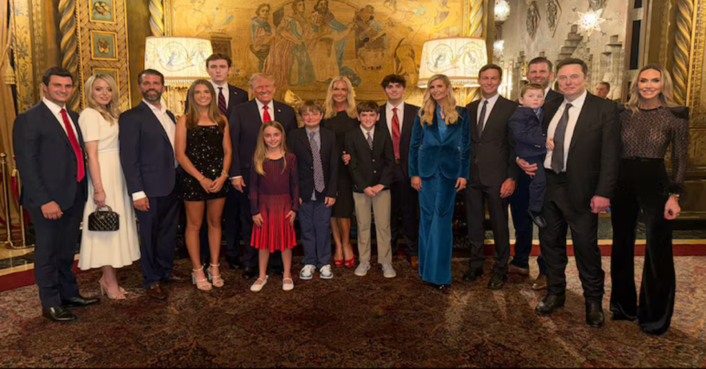 Elon Musk In Trump Family's Election Victory Photo. But Melania Is Missing