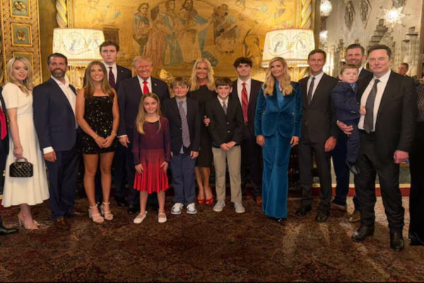 Elon Musk In Trump Family's Election Victory Photo. But Melania Is Missing