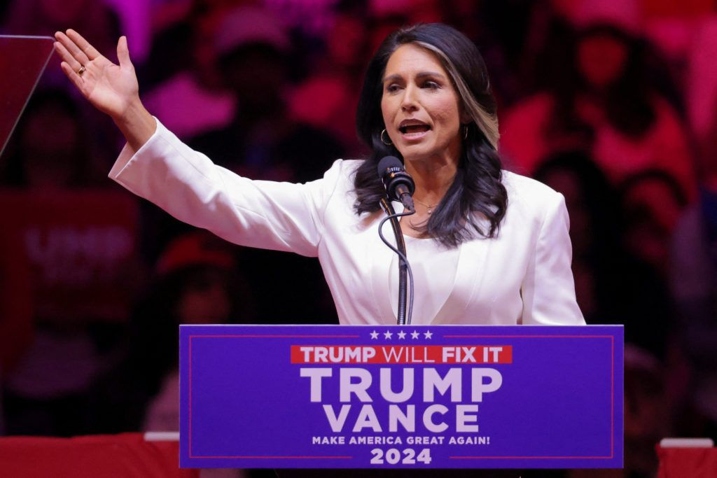 2024 10 27t212444z 1574795592 rc29taaw81an rtrmadp 3 usa election trump 1024x6835706459889745750327 1 Tulsi Gabbard's Nomination as Director of National Intelligence Sparks Interest and Concern